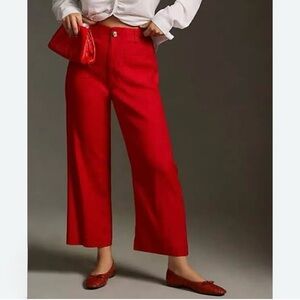Maeve Vibrant Red Colette Cropped Pants